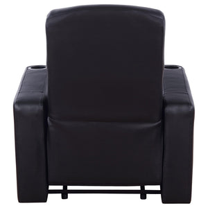 English Elm Greenfield Top-grain Leather Home Theater Sofa Set with Wall-hugger Recliners B062S01156