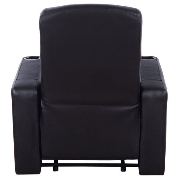 English Elm Greenfield Top-grain Leather Home Theater Sofa Set with Wall-hugger Recliners B062S01156