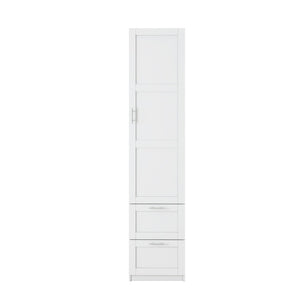 English Elm Standard Freestanding Pantry Cabinet Tall White Kitchen Storage with Drawers and Shelves W331P373802