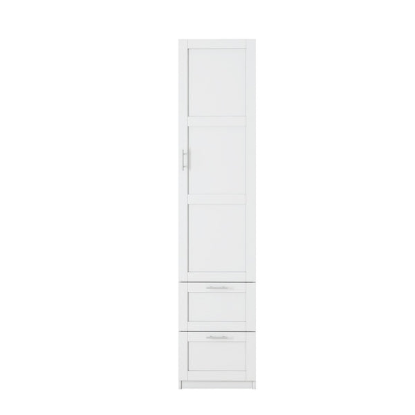English Elm Standard Freestanding Pantry Cabinet Tall White Kitchen Storage with Drawers and Shelves W331P373802