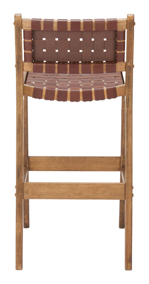 Feder Dining Chair Brown - Modern Leather Elegance with Rubberwood for Stylish Interior Enhancements