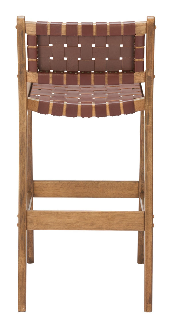 Feder Dining Chair Brown - Modern Leather Elegance with Rubberwood for Stylish Interior Enhancements