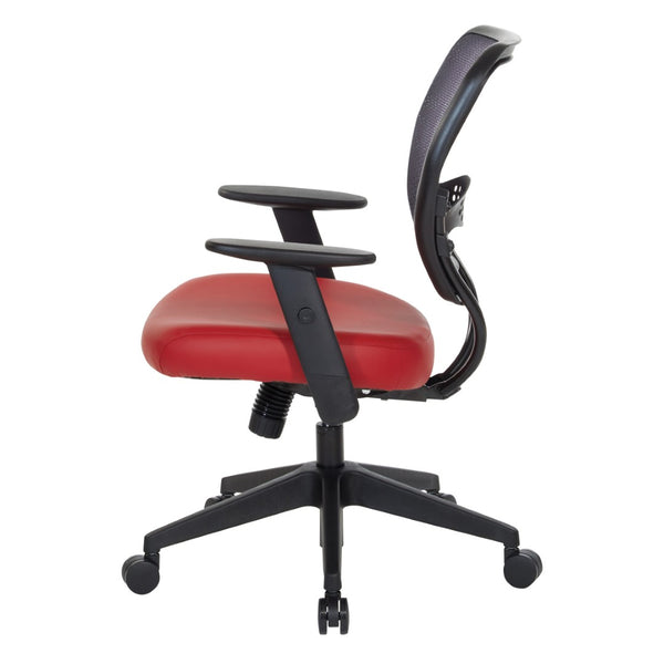 OSP Home Furnishings Airgrid® Mesh Back Ergonomic Manager Chair with Lumbar Support and Padded Contour Seat 5500-R100