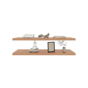 English Elm Floating Shelf Lyle Beige Pine Set of Two – Space-Saving Engineered Wood Shelves 47.2" x10.2" Durable Stylish Décor B092P238728