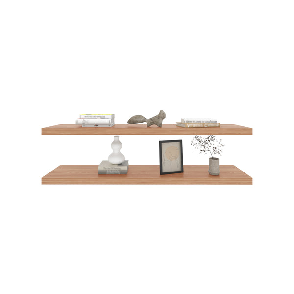 English Elm Floating Shelf Lyle Beige Pine Set of Two – Space-Saving Engineered Wood Shelves 47.2" x10.2" Durable Stylish Décor B092P238728
