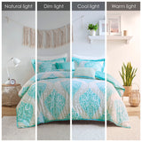 Intelligent Design Senna Transitional Comforter Set ID10-416 Aqua