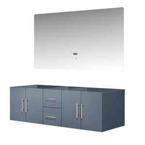 English Elm Dark Grey Double Bath Vanity Set With 60" Led Mirror, Modern Design & Spacious Storage Solutions B2731S00499