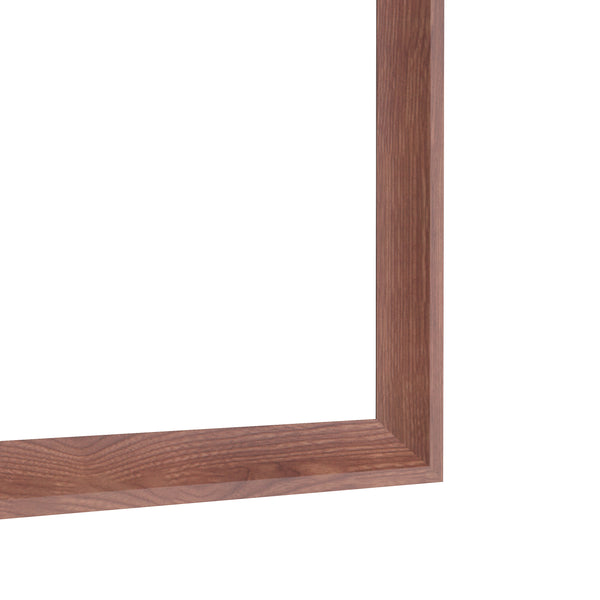 English Elm 48"x32" Oversized Modern Rectangle Bathroom Mirror with Slim Aluminum Frame, Safety Glass, Versatile Mounting Walnut W708P297667