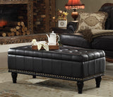 OSP Home Furnishings Caldwell storage ottoman Black