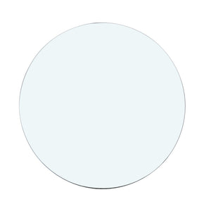 English Elm Tempered Glass Top 39.3" Round Table Surface - Durable, Elegant, Easy-Clean Tempered Glass Design W1718P352121-GIGA