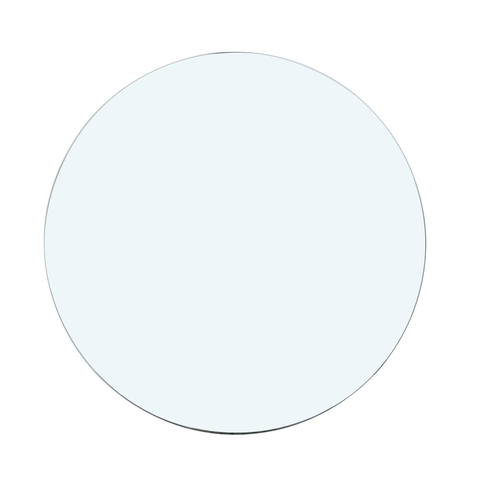 English Elm Tempered Glass Round Table Top 35 Inch Polished Safety Surface for Dining Patio W1718P352104