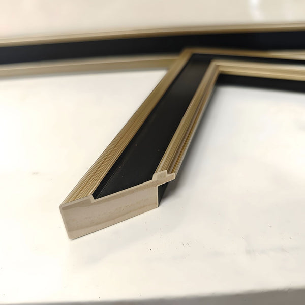 English Elm Set Of 3 Black And Gold Abstract Prints – Modern Luxury Framed Wall Art For Living Room & Bedroom T3976P383232-GIGA