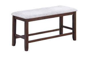 English Elm Contemporary 6Pc Counter Height Dining Set With Lift-Top Table, Storage Bench & Ladder-Back Chairs B011S01894