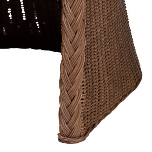 English Elm Bohemian Braided Rattan Accent Chair with Cushion for Casual Living Spaces B2750P467820