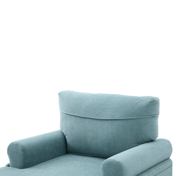 English Elm Modern Chenille Recliner Chaise Lounge Sofa Chair with High-Resilience Foam, Wide Seat, 550lb Capacity Mint Green W395P371334