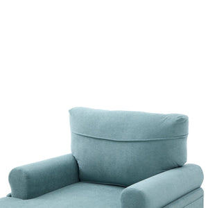 English Elm Modern Chenille Fabric Recliner Chaise Lounge Sofa with High-Resilience Foam, 550LB Capacity, Cozy Plush Backrest and Armrests for Living Room Relaxation Mint Green W395P371334