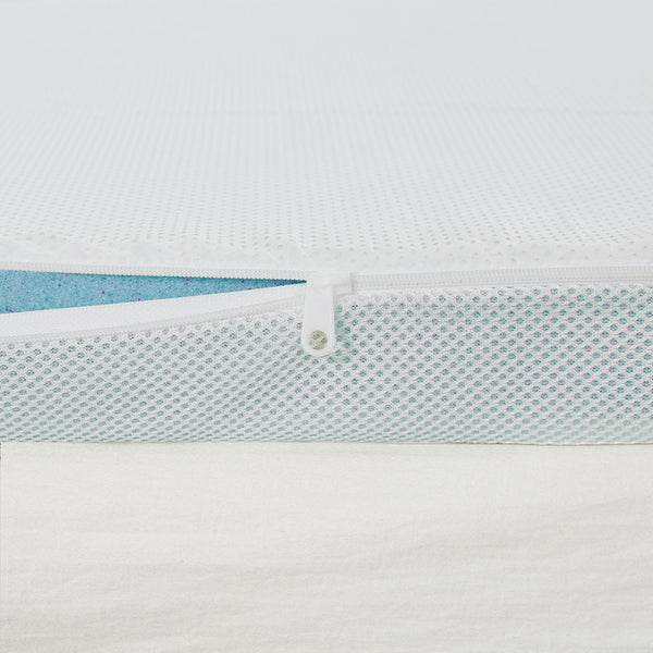 JLA Home Sleep Philosophy - All Reversible Hypoallergenic Cooling Mattress Topper with Gel Memory Foam, Breathable, Antimicrobial Comfort 80 L x 39 W x 2H BASI16-0470