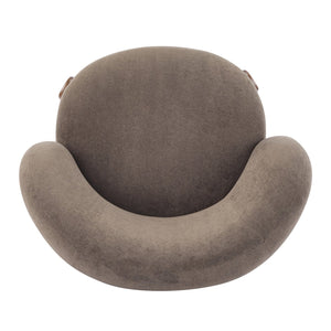 English Elm Christopher Knight Home® - Cozy Wingback Armchair with Plush Bouclé Upholstery, Solid Wood Legs, Ergonomic Support, Timeless Style Dark Brown 33.5 L x 25.5 W x 21.5 H N776P298155D