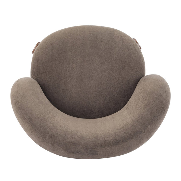 English Elm Christopher Knight Home® - Cozy Wingback Armchair with Plush Bouclé Upholstery, Solid Wood Legs, Ergonomic Support, Timeless Style Dark Brown 33.5 L x 25.5 W x 21.5 H N776P298155D