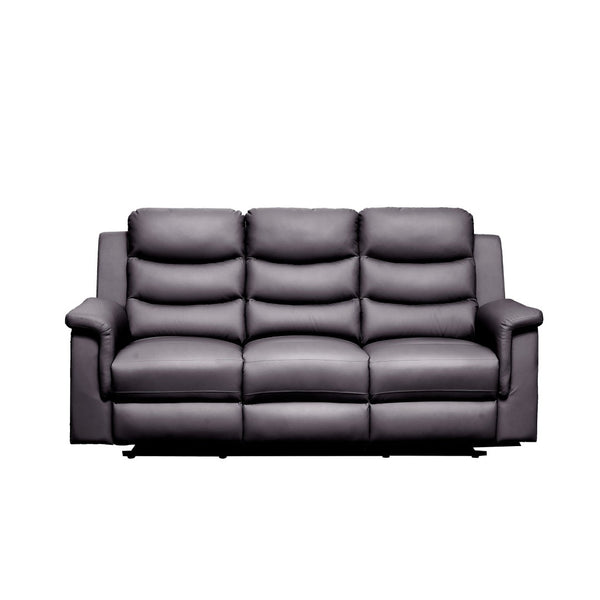 English Elm Reclining Sofa Slipcover Faux Leather Stretch Fit with Console for Media Rooms W2297P469627