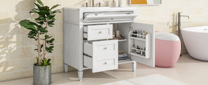 English Elm 36'' Modern Bathroom Vanity With Ceramic Sink, Soft-Close Drawers, Ample Storage & Elegant Design N710P230246K