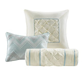 Madison Park Laurel Transitional 7 Piece Tufted Comforter Set MP10-641 Seafoam