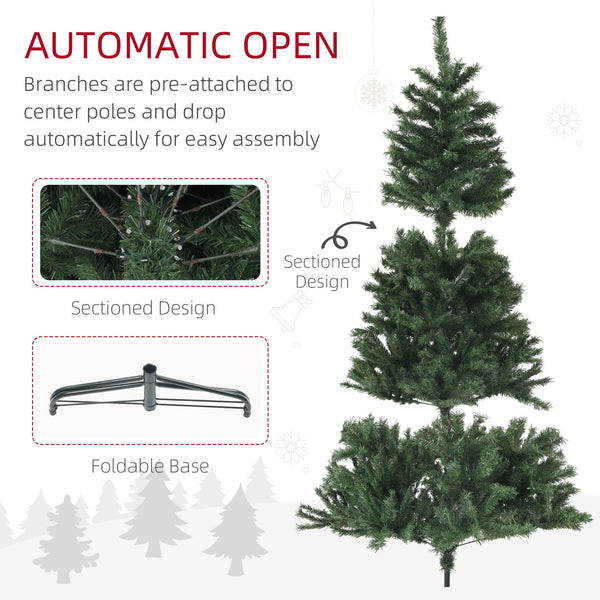 English Elm Homcom 6Ft Artificial Christmas Tree With 1000 Tips, Auto-Open Design For Easy Holiday Decor Setup W2225P229282