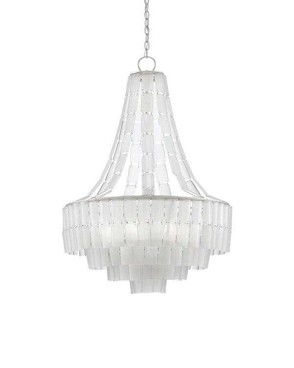Currey & Company Vintner Recycled Glass Chandelier with Wrought Iron Frame for Dining Room Ambiance 9000-0159