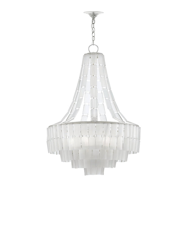 Currey & Company Vintner Recycled Glass Chandelier with Wrought Iron Frame for Dining Room Ambiance 9000-0159
