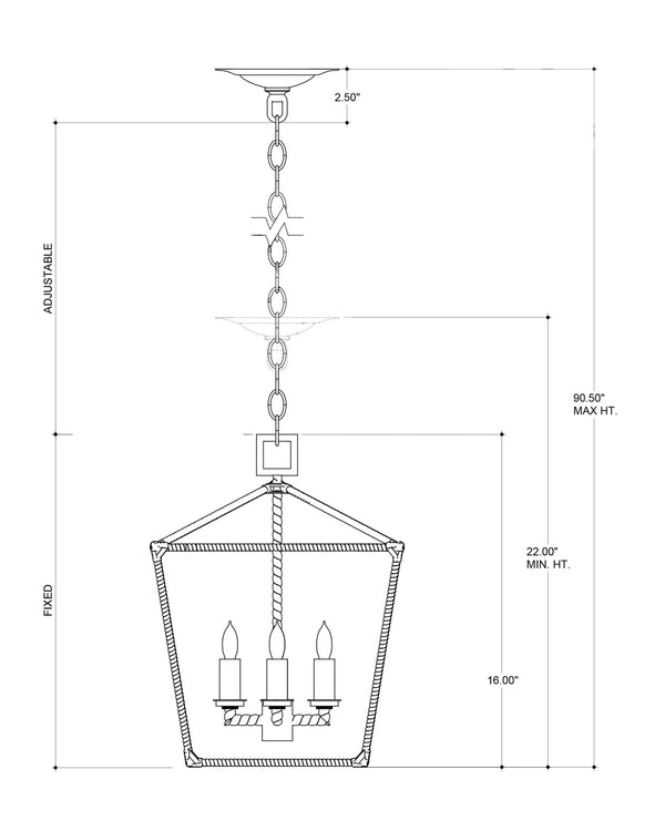 Currey & Company Denison Wrought Iron Pendant Lantern Handcrafted Architectural Light for Entryways Natural / Molé Black 9000-0873