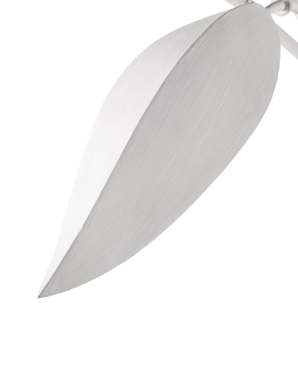 Currey & Company Yuriko Six Petal Bloom Chandelier with Gold Leaf Interior and White Finish 9000-0974