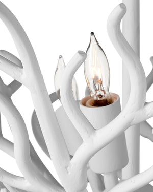 Currey & Company Snowfall Wrought Iron Branch Semi Flush Mount for Entryways and Coastal Interiors 9000-1124