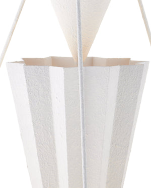 Currey & Company Empyrean Tiered Geometric Chandelier Wrought Iron Yeso Blanco Transitional Ceiling Light 9000-1223