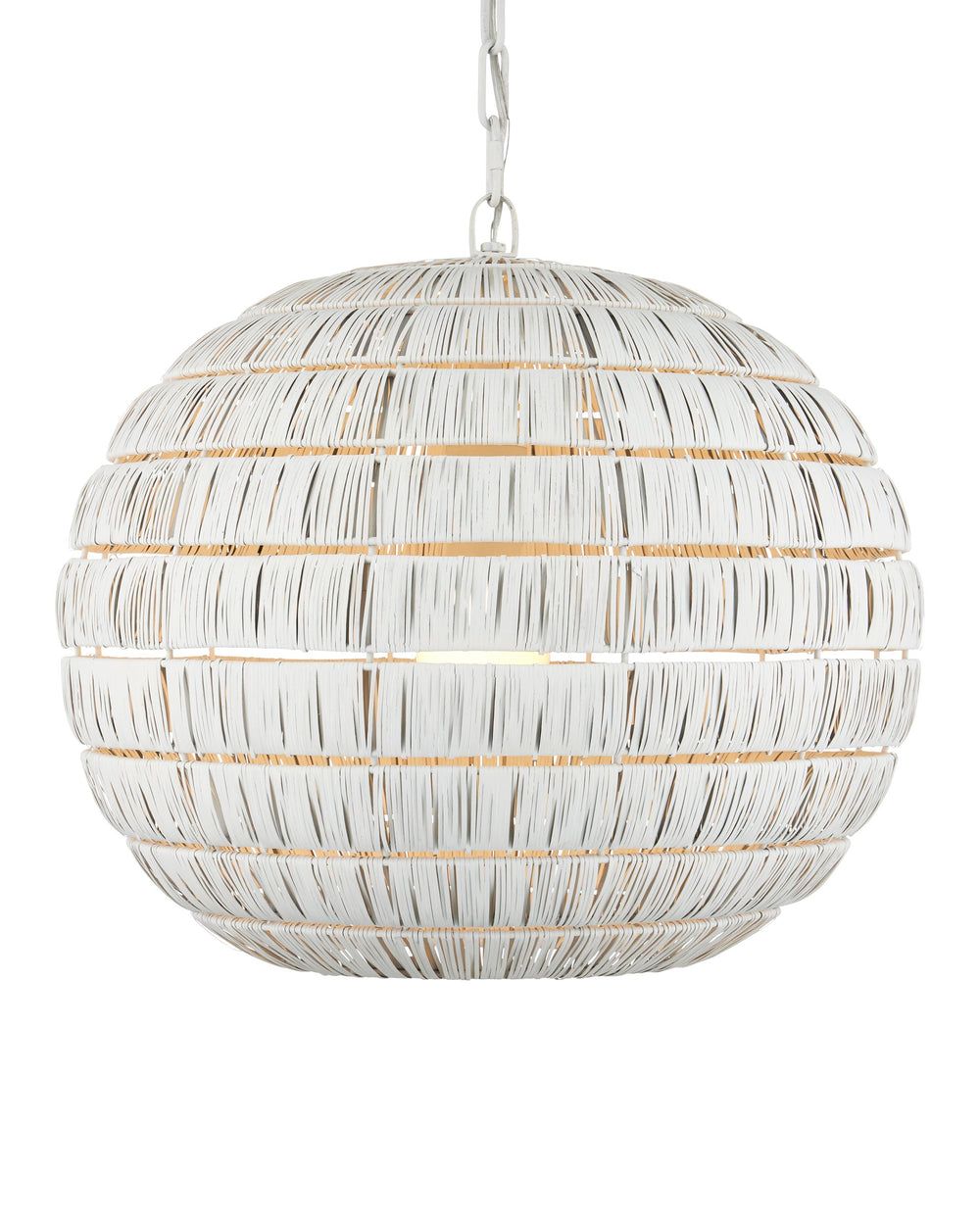 Currey & Company Panopolis Sculptural Globe Pendant Light Hand Wrapped Metal Orb for Dining or Entryway 9000-1237