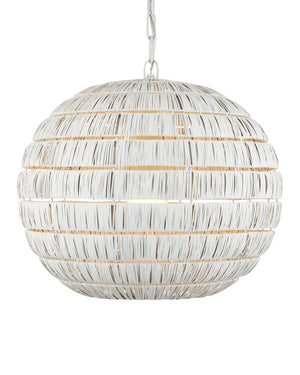 Currey & Company Panopolis Sculptural Globe Pendant Light Hand Wrapped Metal Orb for Dining or Entryway 9000-1237