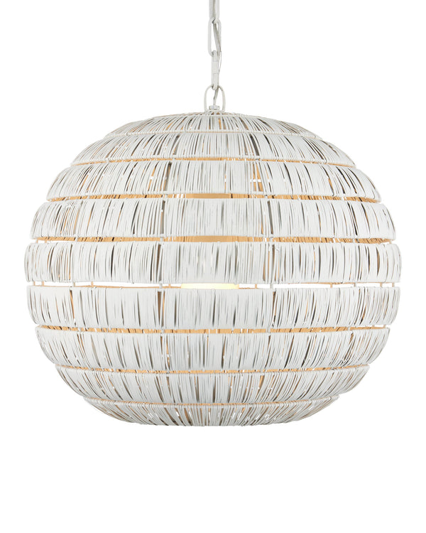 Currey & Company Panopolis Sculptural Globe Pendant Light Hand Wrapped Metal Orb for Dining or Entryway 9000-1237