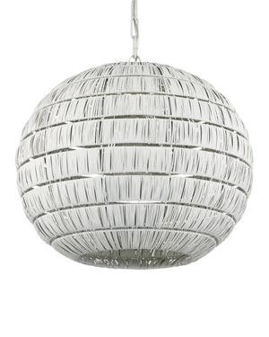 Currey & Company Panopolis Sculptural Globe Pendant Light Hand Wrapped Metal Orb for Dining or Entryway 9000-1237