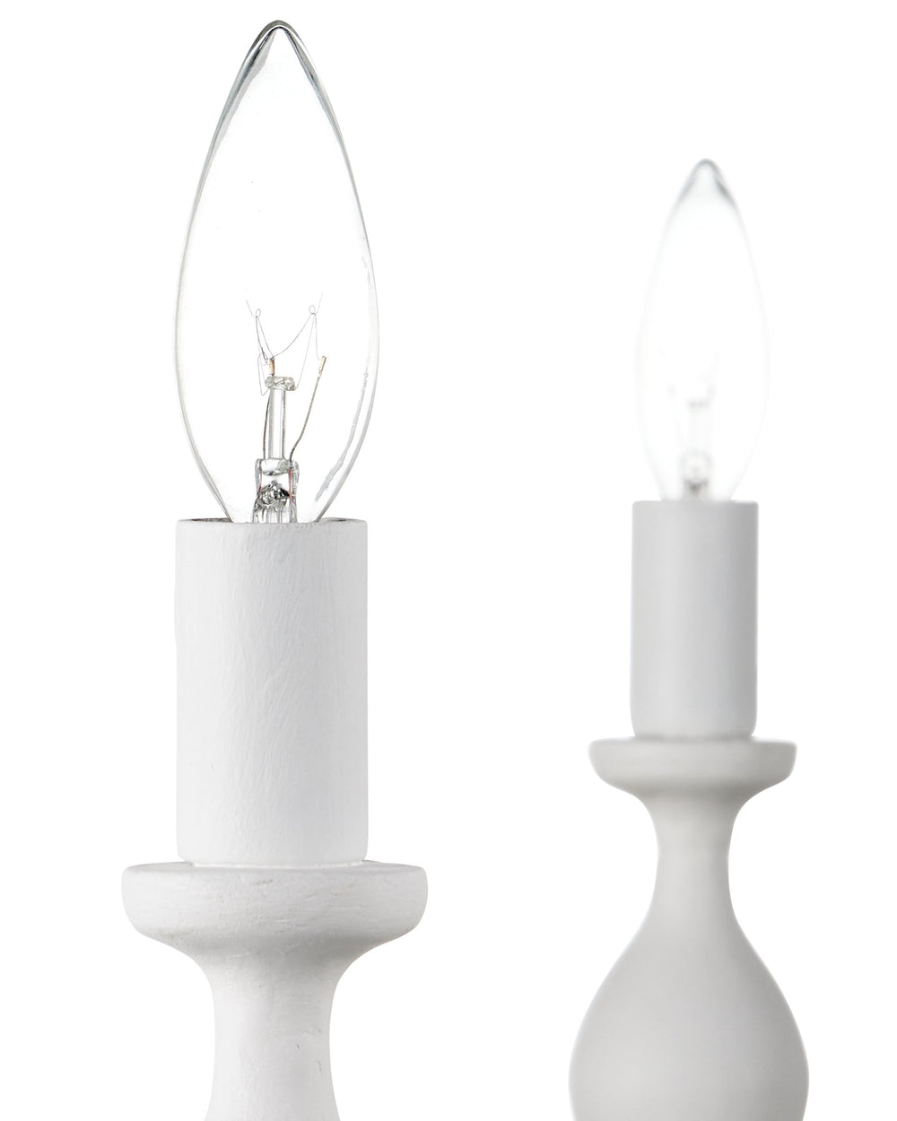 Currey & Company Ludwig Eight Arm Wrought Iron Chandelier Gesso White Sculptural Candelabra for Formal Spaces 9000-1340