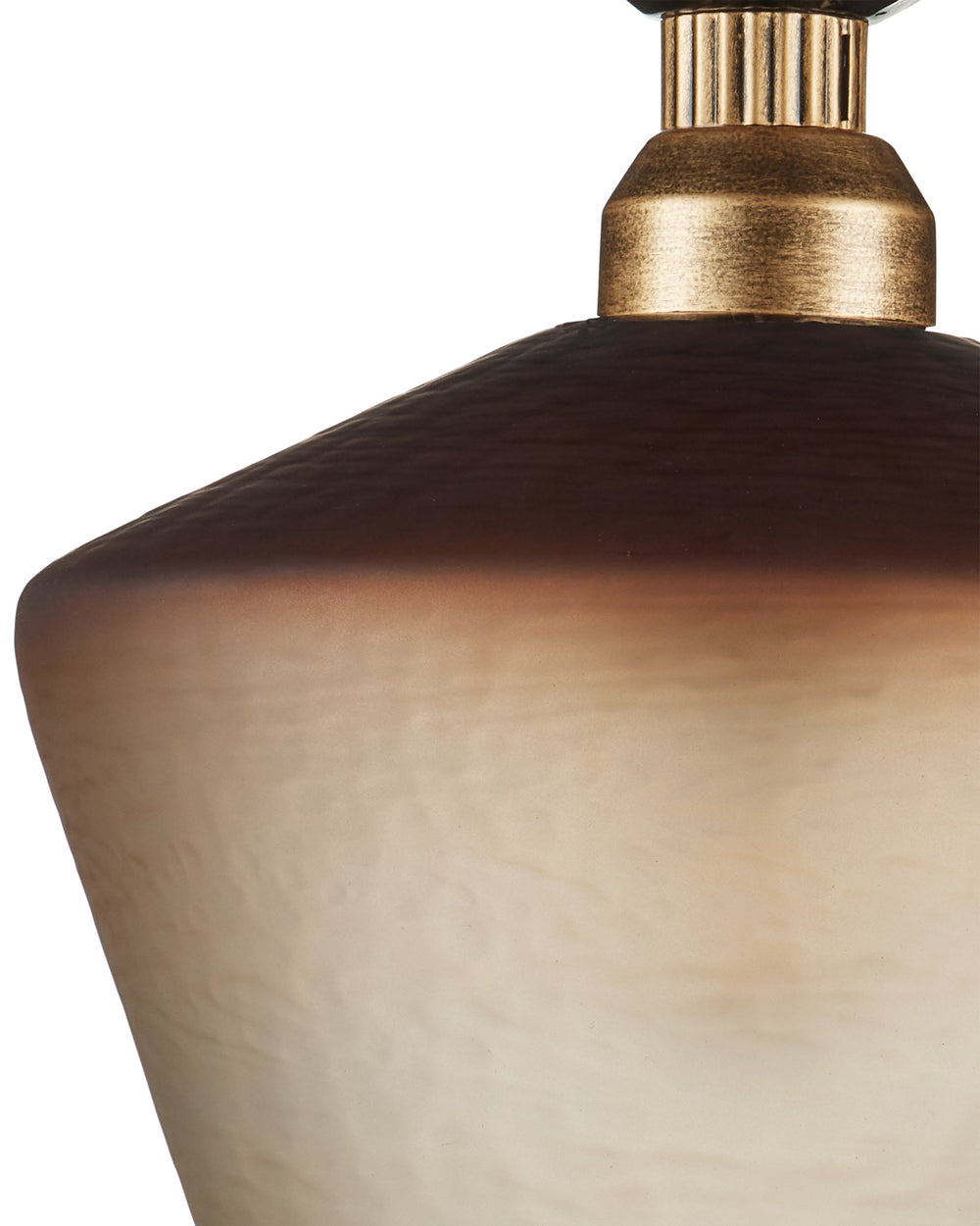 Currey & Company Mandeville Faceted Glass Pendant Light Antique Gold Iron Retro Modern Dining Room 9000-1349