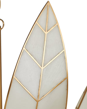 Currey & Company Lamina Currey and Company Art Deco Lotus Chandelier with Antique Brass Leaf Detailing 28"h x 35"dia. 9000-1355