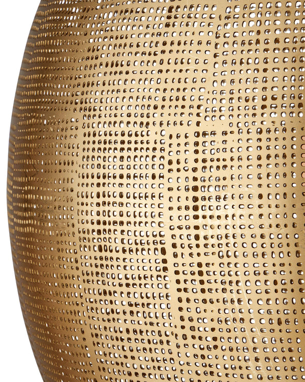 Currey & Company Buckram Iron Orb Pendant Light Acid Etched Handmade Sphere for Dining or Entryway Antique Brass 9000-1363