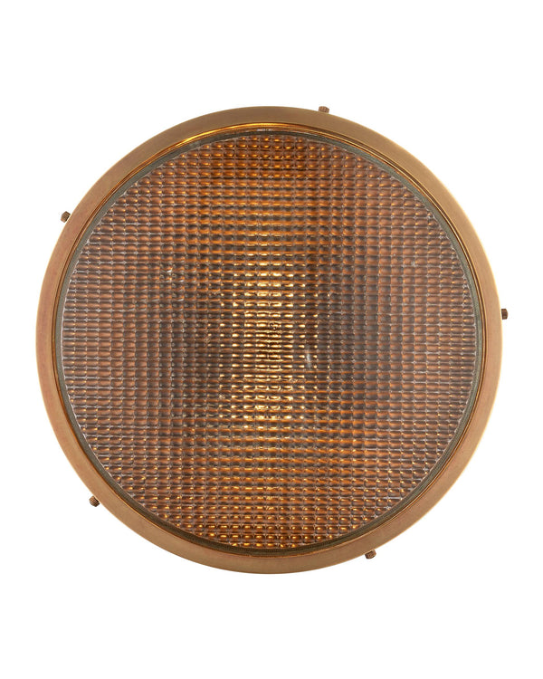 Currey & Company Seafarer Antique Brass Pendant Light with Pebbled Glass for Kitchen or Entryway Antique Brass / Clear 9000-1366
