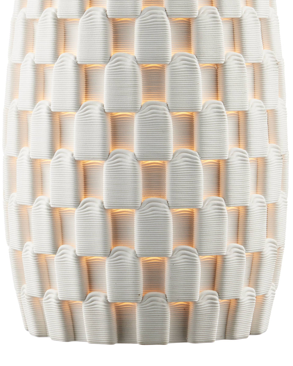 Currey & Company Tessitura Porcelain Pendant Light Sculptural Grid Shade for Dining or Entryway Ambiance 9000-1370