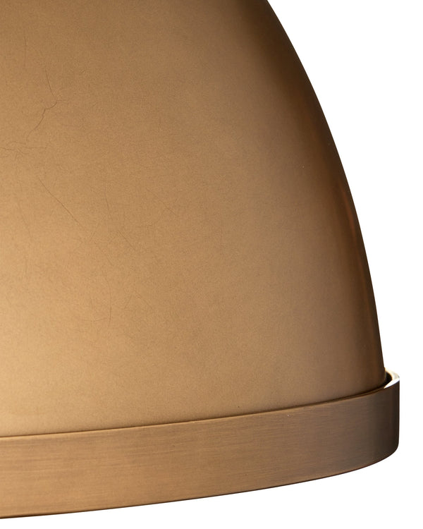 Currey & Company Cupola Dome Pendant Light Antique Brass Finish Mid-Century LED Dining Room Fixture Medium 9000-1378