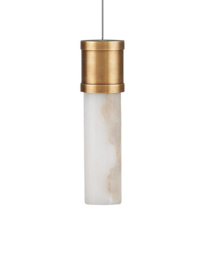 Currey & Company Cannula Genuine Alabaster Pendant Gold Fitting Warm Ambient Glow Dining Room 7-Light Round 9000-1381