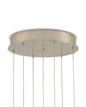 Currey & Company Cannula Genuine Alabaster Pendant Gold Fitting Warm Ambient Glow Dining Room 7-Light Round 9000-1381