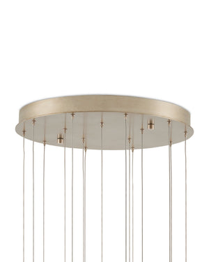 Currey & Company Cannula Genuine Alabaster Pendant Gold Fitting Warm Ambient Glow Dining Room 15-Light Round 9000-1382