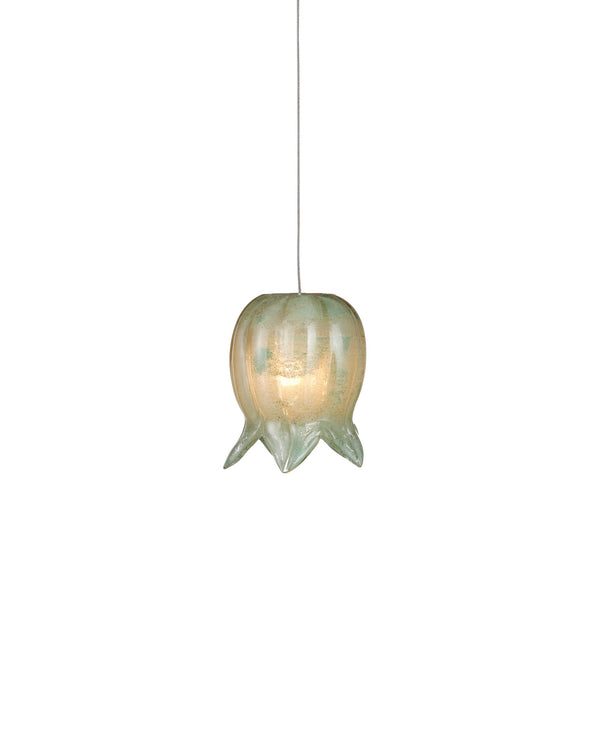 Currey & Company Polpo Green Art Glass Pendant Handcrafted Venetian Sculptural Light for Dining Areas 1-Light Round 9000-1395
