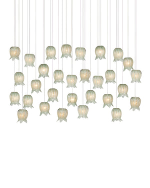 Currey & Company Polpo Green Art Glass Pendant Handcrafted Venetian Sculptural Light for Dining Areas 30-Light Linear 9000-1400