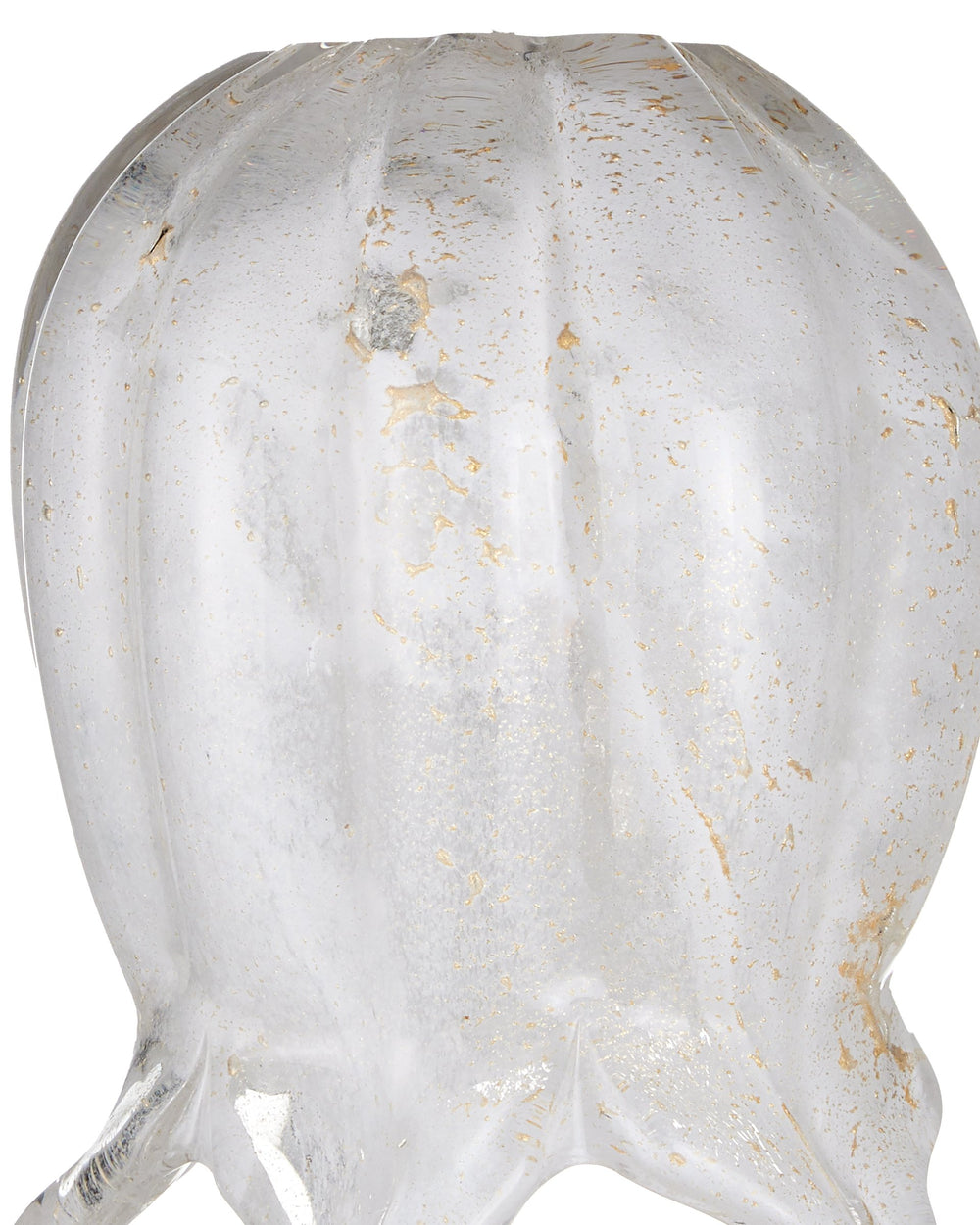 Currey & Company Polpo White Art Glass Bell Pendant Handcrafted Venetian Stippled Shade for Dining 7-Light Linear 9000-1410